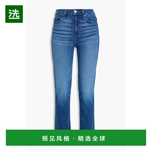 1h可退 香港直邮paige denim 女士 Cindy 磨破高腰直筒牛仔裤 551
