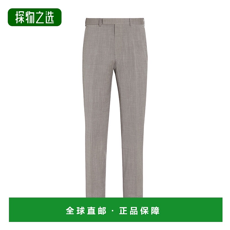 香港直邮Zegna TROFEO™ 泡泡纱羊毛混纺西装裤 739F46A775T