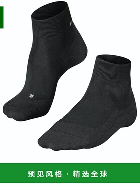 1h可退 香港直邮Falke 女士 RU4 浅短款袜子 16761 black黑色 舒