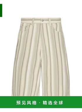 1h可退 香港直邮Obey 男士 巴哈条纹宽松牛仔短裤 172100097