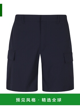 1h可退 香港直邮k way 男士 徽标侧口袋短裤 K7133GW blue蓝色 舒