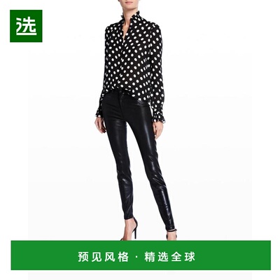 1h可退 【美国直邮】L'Agence|Marguerite 涂层莫代尔高腰紧身牛