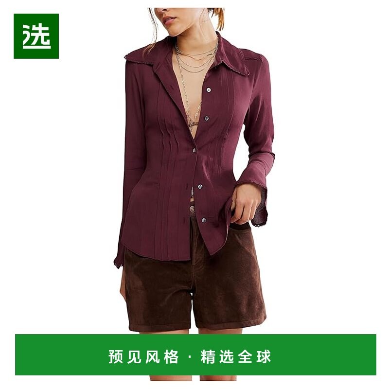 1h可退 香港直邮Free People 自由人 女士 Melrose 上衣,女装/女士精品,衬衫,淘宝优惠券,粉丝福利购,淘宝优惠卷