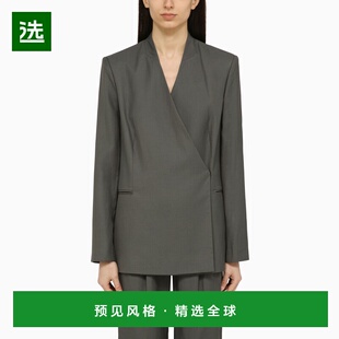 1h可退 香港直邮Loulou de Saison 女士 Sandyato 单排扣灰色粘胶