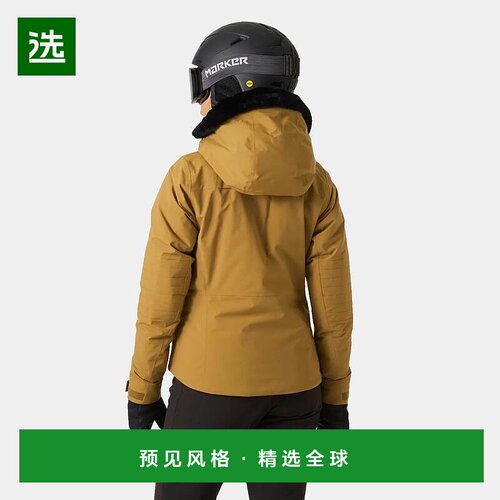 欧洲直邮Helly Hansen 女士驼色聚酰胺ValD'Isere蓬松夹克2.0外套