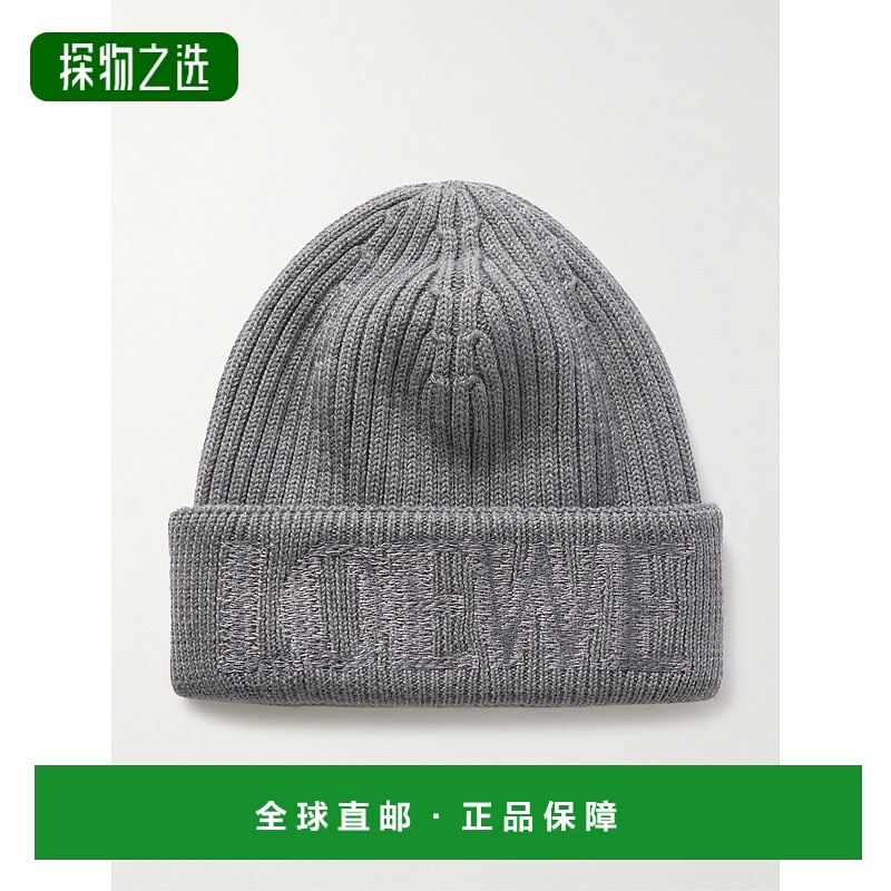 香港直邮LOEWE 罗意威 男士 Logo刺绣罗纹羊毛小便帽 F540257X23G