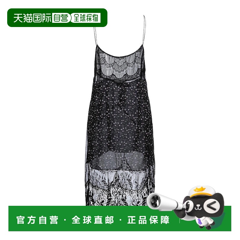 1h可退 香港直邮Dsquared2 二次方 女士 中长连衣裙 black黑色 舒