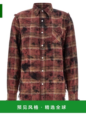 香港直邮R13 女士衬衫 R13WR008R655BOVERDYEDPURPLEPLAID