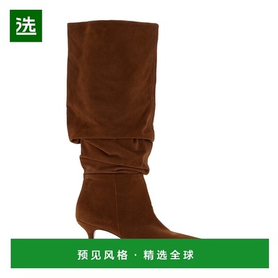 1h可退 香港直邮Simkhai 女士 Jordi 绒面革及膝靴子 brown棕色