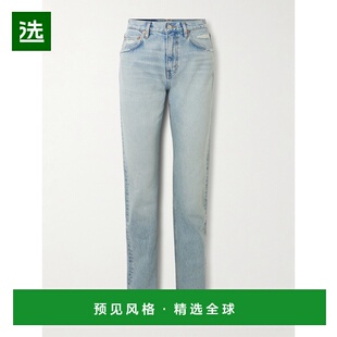 1h可退 香港直邮redone 女士 Blondie 磨破高腰直筒有机牛仔裤 14