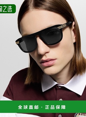 自营欧洲直邮LV路易威登 男士黑色醋酸纤维方形太阳镜