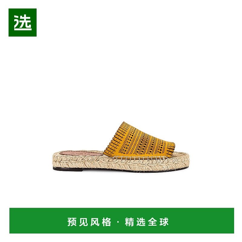 1h可退 香港直邮Alaïa 女士 麻底平底鞋 AA3P002CK039 舒适时尚,女鞋,休闲凉鞋,淘宝优惠券,粉丝福利购,淘宝优惠卷