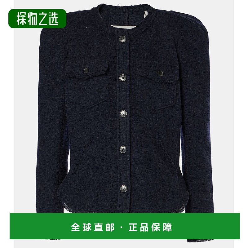 香港直邮Isabel Marant Étoile 女士 Nelly 羊毛混纺夹克