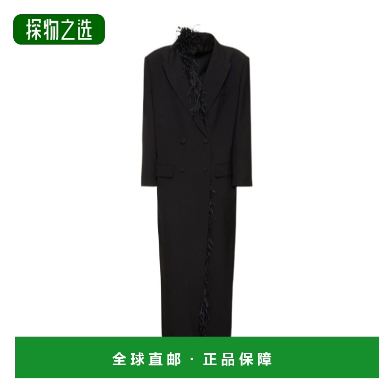 香港直邮Valentino 羽毛装饰大衣 78I-52O013羊毛华伦天奴