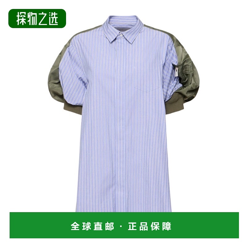 香港直邮Sacai 翻领短袖连衣裙 81I-UNB009