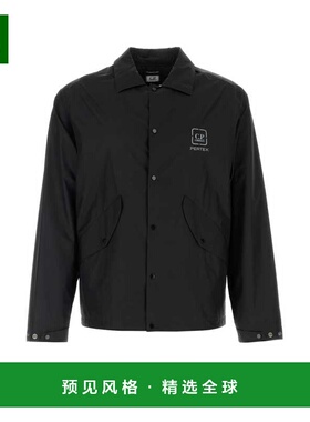 1h可退 香港直邮cp company 男士 黑色尼龙夹克 18CLOS020A110033