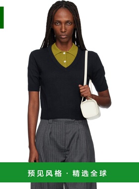 1h可退 香港直邮Arch4 女士 海军蓝 Alistair V-Neck 毛衣 KNJP25