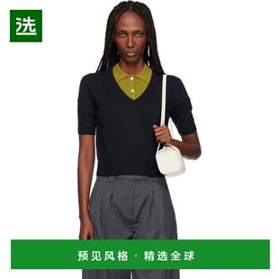 1h可退 香港直邮Arch4 女士 海军蓝 Alistair V-Neck 毛衣 KNJP25