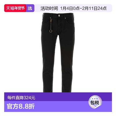 1h可退 香港直邮Incotex 男士 黑色弹力棉质裤子 BDPS0003F170030