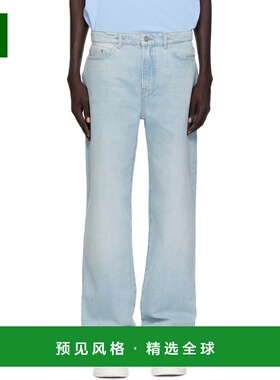 1h可退 香港直邮Lacoste 法国鳄鱼 男士 蓝色 5 Pocket Straight