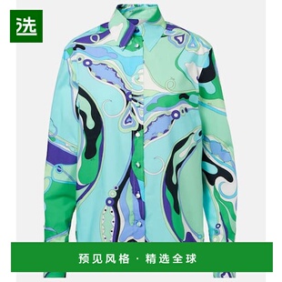 1h可退 香港直邮Emilio Pucci 璞琪 女士 Orchidee 印花棉质衬衫