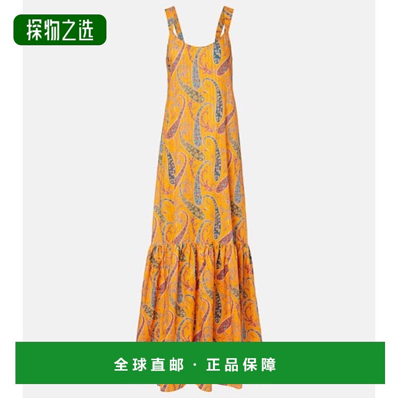 香港直邮Etro 艾特罗 女士 印花棉质卡迪长款连衣裙