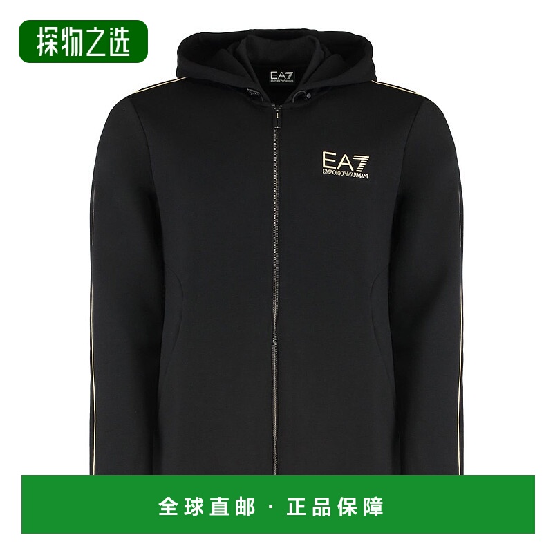 香港直邮Ea7 男士 黑色毛线衫 7M000671AF14146UC001