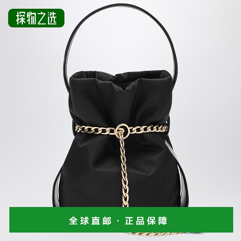 1h可退 香港直邮Prada 普拉达 女士 Petit Sac 黑色迷你水桶包 1B