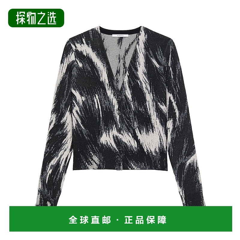 香港直邮Givenchy 动物提花粘胶短款开衫 BWK00S4ZSP长袖