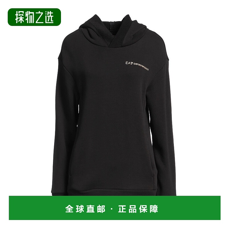 香港直邮Ea7 女士 连帽运动衫 black黑色 舒适时尚