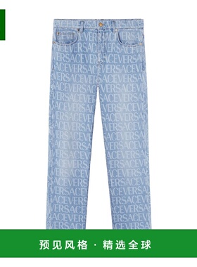 香港直邮Versace 徽标牛仔裤 10078371A07661范思哲直筒裤