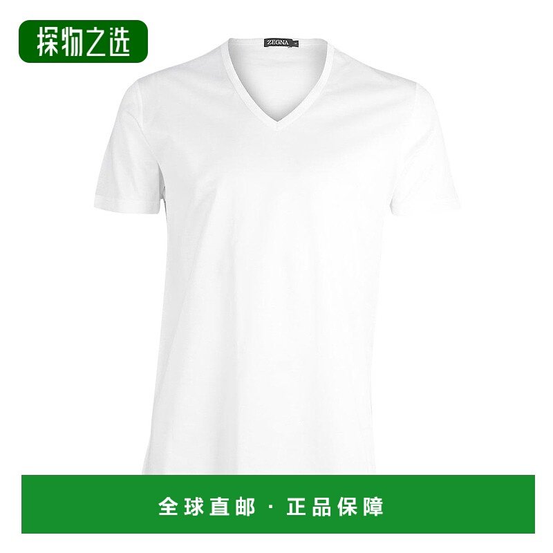 香港直邮Zegna V领短袖T恤 N2M80011