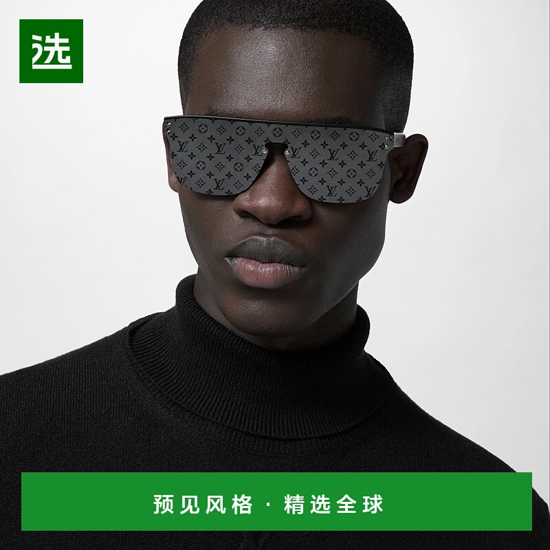 1h可退 欧洲直邮LV/路易威登 男士黑色金属太阳镜正品百搭显脸小