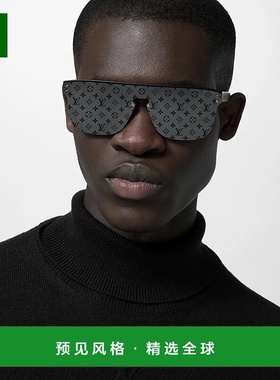 1h可退 欧洲直邮LV/路易威登 男士黑色金属太阳镜正品百搭显脸小