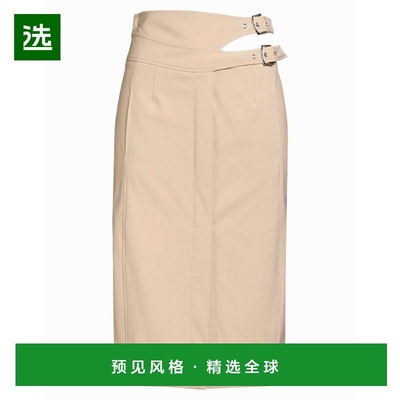 1h可退 香港直邮Alberta Ferretti 女士 中长半身裙 beige米色 舒