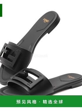 韩国直邮FENDI 长方形皮革拖鞋 (8R8136 AE7T F0ABB) 女鞋拖鞋