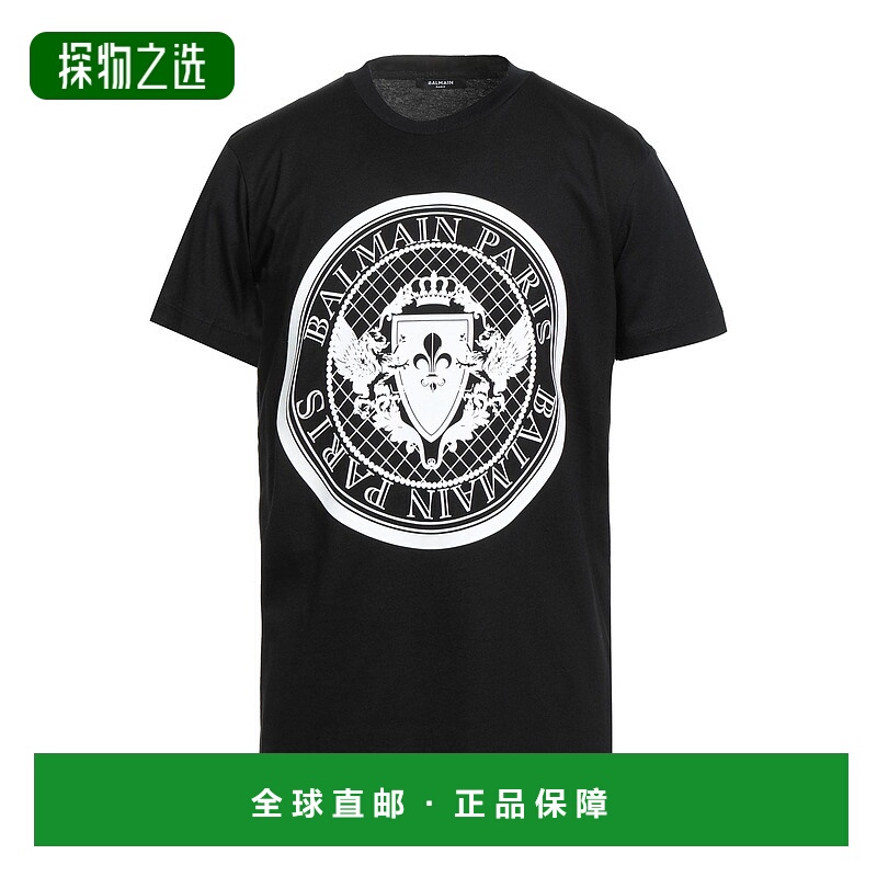 香港直邮Balmain 巴尔曼 男士 T恤 black黑色 舒适时尚