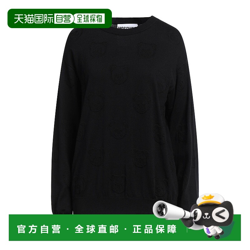 1h可退 香港直邮Moschino 莫斯奇诺 女士 毛衣 black黑色 舒适时