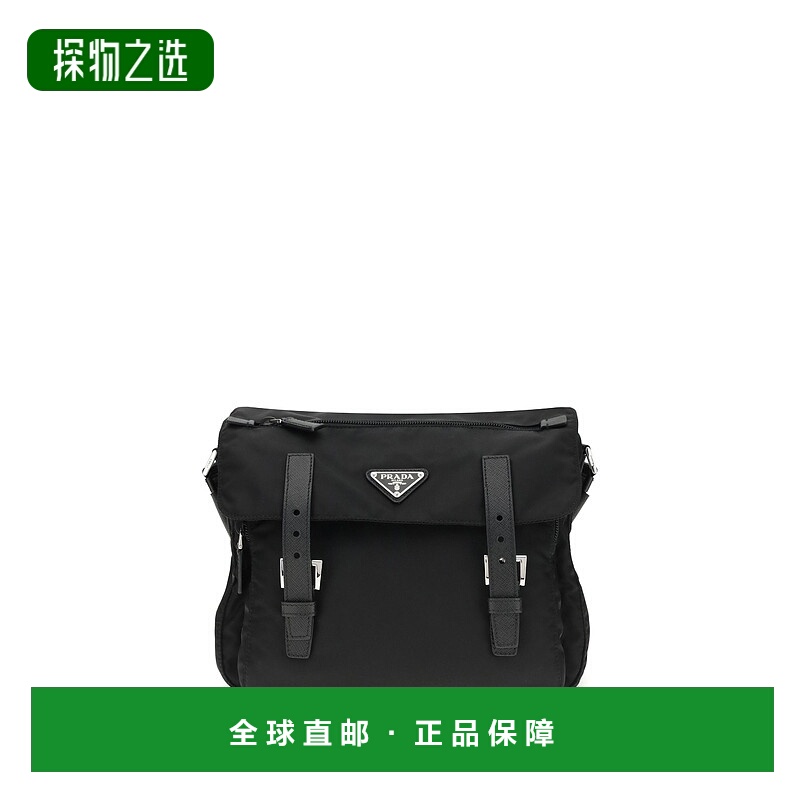 香港直邮Prada 普拉达 女士 標誌貼片拉鍊單肩包 1BD953VB1MRV44