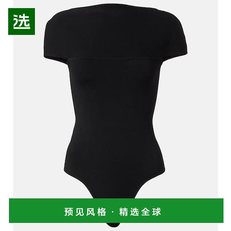 1h可退 香港直邮KHAITE 女士 Basile 针织连体衣 black黑色 舒适