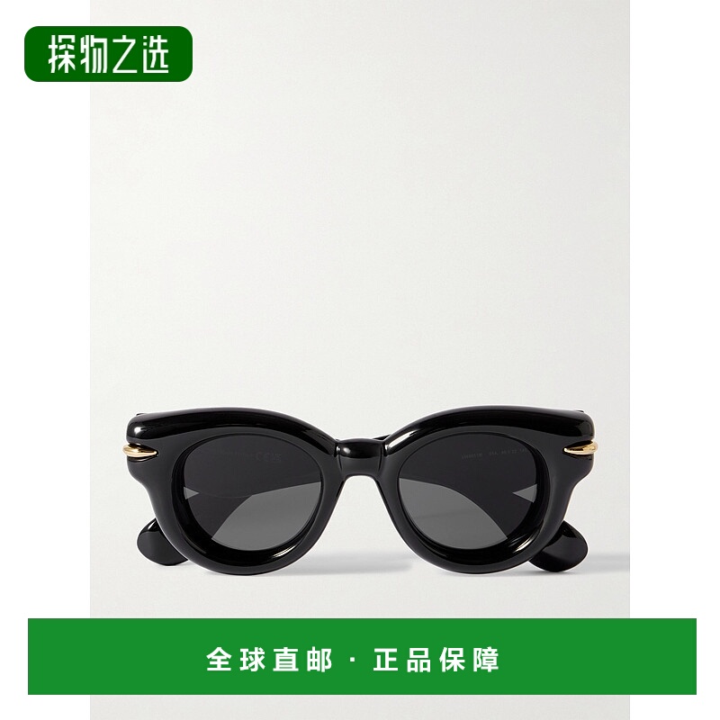 香港直邮LOEWE 罗意威 女士 Inflated 镀金精饰猫眼醋纤太阳眼镜