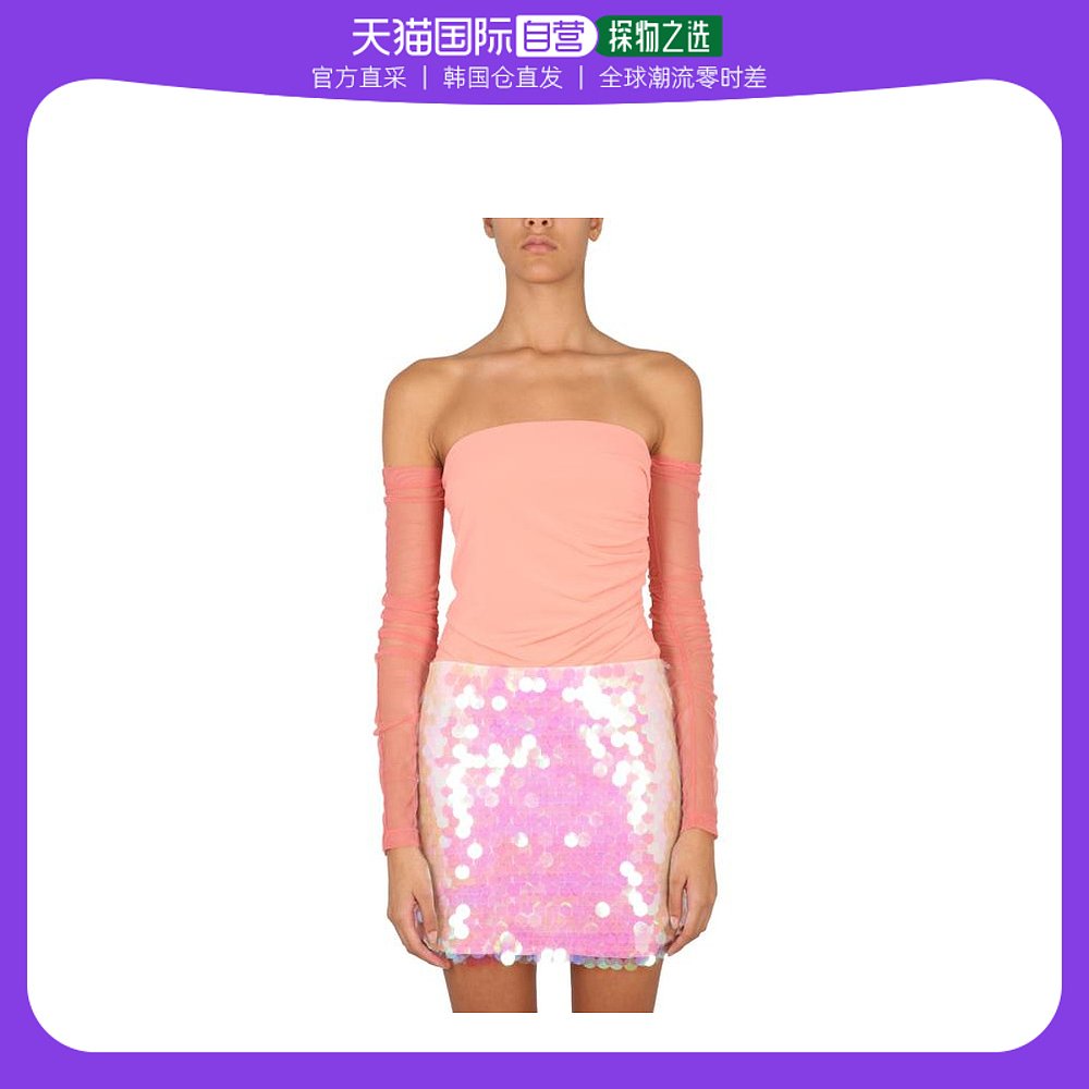 韩国直邮HELMUT LANG22FW短袖T恤女M04HW509 H05PINK