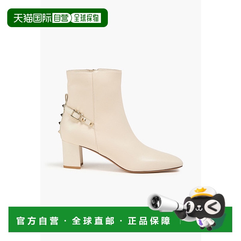 1h可退 香港直邮Valentino 华伦天奴 女士 铆钉皮质短靴 W2S0FJ2N