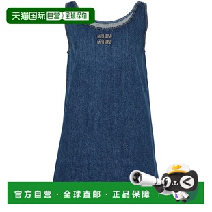 女士 短款 牛仔连衣裙 香港直邮Miu 舒适时尚 缪缪 blue蓝色 Miu