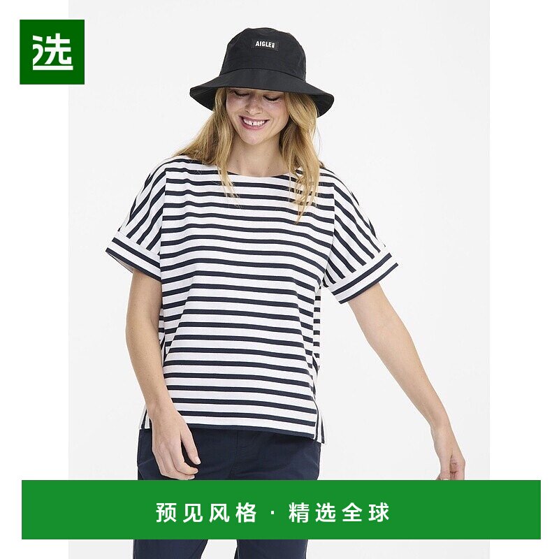 欧洲直邮AIGLE艾高 水手T恤短袖上衣女装