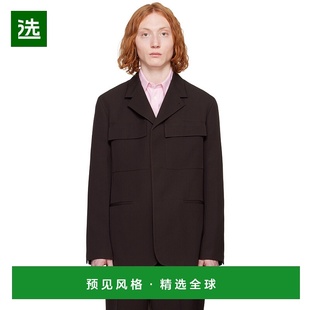 吉尔·桑达 男士 棕色 1h可退 Wool Sander Sharp 香港直邮Jil