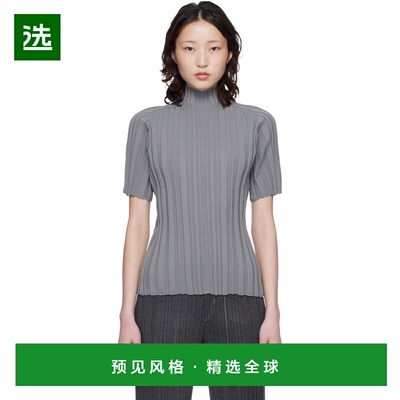 1h可退 香港直邮Pleats Please Issey Miyake 女士 灰色高领衫 PP
