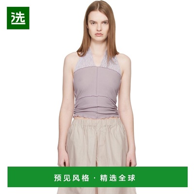 1h可退 香港直邮Baserange 女士 紫色 Nehru 绕颈上装 TTNHLASP26