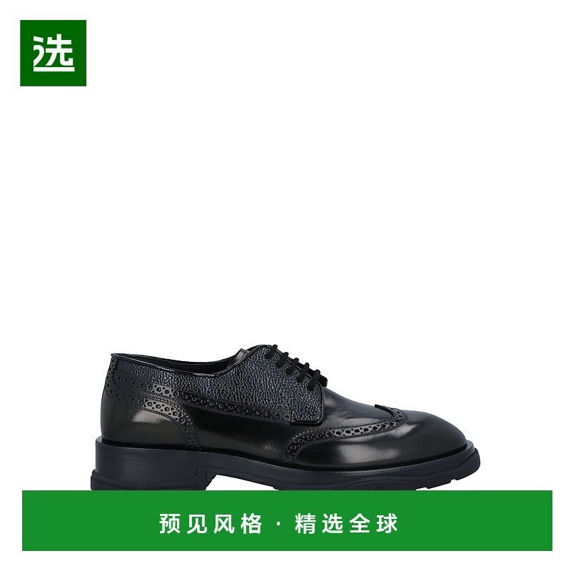 1h可退 香港直邮mcqueen 亚历山大·麦昆 男士 绑带鞋 black黑色