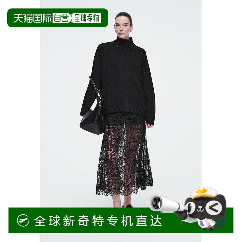 欧洲直邮COS 女士黑色皮革乐福鞋新款